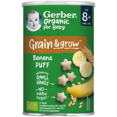 GERBER Organic křupky banánové 35 g – Zboží Dáma