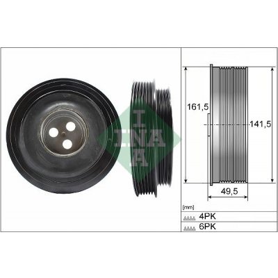 Řemenice, klikový hřídel Schaeffler INA 544 0166 10 – Zboží Mobilmania