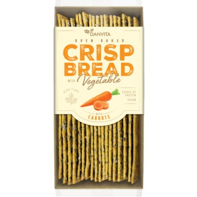 Danvita Pšeničný křehký chléb s karotkou 130 g – Zboží Dáma