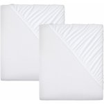 Livarno home žerzej prostěradlo prostěradel 2ks bílé 90-100x200 – Zboží Dáma