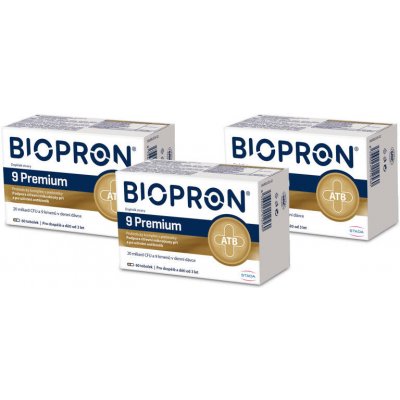 Biopron Premium probiotika a prebiotika při a po užívání antibiotik 3 x 60 tobolek – Hledejceny.cz