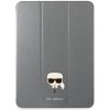 Pouzdro na tablet Karl Lagerfeld Head Saffiano Pouzdro pro iPad Pro 12.9 2021/2022 KLFC12OKHG Silver