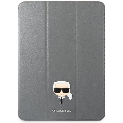 Karl Lagerfeld Head Saffiano Pouzdro pro iPad Pro 12.9 2021/2022 KLFC12OKHG Silver