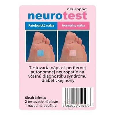 Neurotest emp diagnostický test DIABET. Polyneuropatie 2 ks – Zboží Dáma