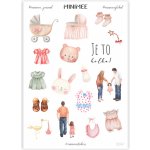 MINIMEE Papírové samolepky v aršíku A5 Je to holka! – Sleviste.cz