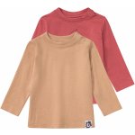 Lupilu dětské triko s dlouhými rukávy s BIO bavlnou 2 kusy červená světle hnědá – Zboží Mobilmania