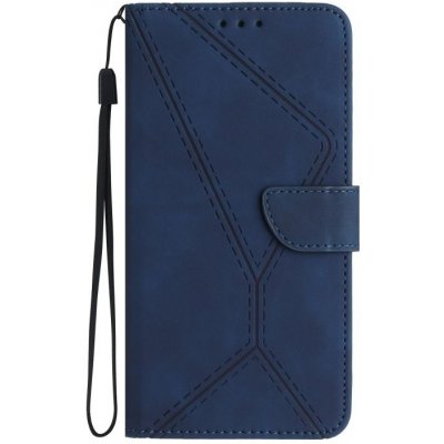 Levné Kryty Peněženkové pouzdro Embossing Pattern Stitchy case Xiaomi 13T / 13T Pro modré