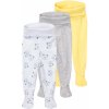 Kojenecké kalhoty a kraťasy Lupilu Chlapecké kalhoty Jogger s BIO bavlnou 3 kusy šedá bílá žlutá