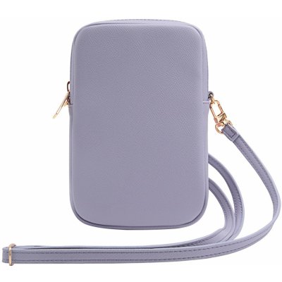 Guess PU Grained 4G Metal Logo Wallet Phone Bag Zipper fialové – Zboží Mobilmania
