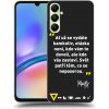 Pouzdro a kryt na mobilní telefon Samsung Picasee silikonové Samsung Galaxy A05s Kazma SVĚT PATŘÍ TĚM CO SE NEPOSEROU černé