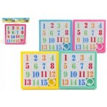 Teddies Přesouvačka hlavolam čísla plast 8x8cm asst 4 barvy v sáčku – Zboží Dáma