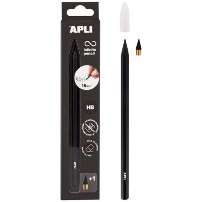 Apli Infinite Nekonečná tužka černá 2 kusy hrotu, délka psaní 16 km bez ořezávání – Zboží Živě