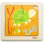 Viga puzzle Želva 4 dílky – Zboží Mobilmania