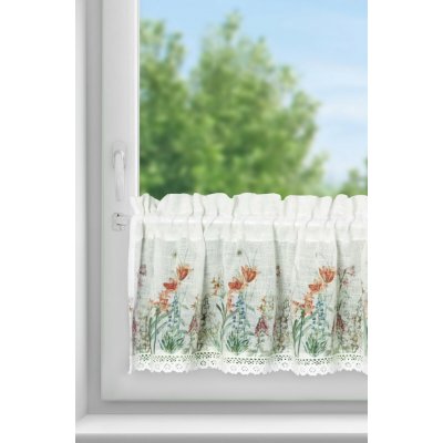 EUROFIRANY KRÁTKÁ ZÁCLONA NA PÁSCE NEMEZJA 150X30 CM KVĚTY – Hledejceny.cz