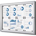 A-Z Reklama CZ Vitrína interier-exterier SCS8xA4 pro prospekty 8xA4 - Stříbrná – Zboží Živě