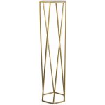 DekorStyle Stojan na květiny Loftstyle III 100 cm zlatý – Sleviste.cz