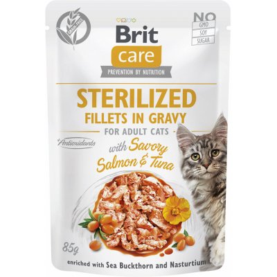 Brit Care Cat Fillets in Gravy Sterilized Salmon&Tuna 85 g