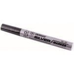 Pernamentní fix stříbrný na stuhy a jiné materiály – Sleviste.cz