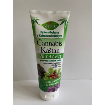 Bione Cosmetics bylinný balzám s Kaštanem koňským na žíly a cévy Cannabis 200 ml – Zboží Mobilmania