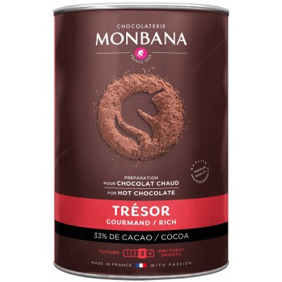 Monbana Tresor mléčná čokoláda v plechovce 1 kg – Zboží Mobilmania