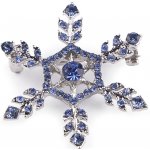 Stoklasa brož s broušenými kamínky vločka 2 modrá – Sleviste.cz