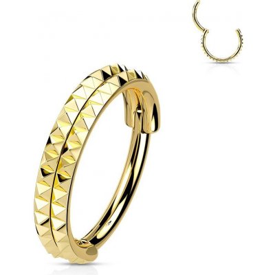 Šperky4U segment kruh s hroty helix cartilage tragus piercing NS0053GD-1208 – Zboží Mobilmania