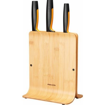 FISKARS Functional Form Bambusový blok se třemi noži 1057553 – Zboží Dáma