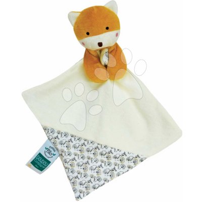 Doudou et Compagnie Plyšová líška na maznanie The Organic Fox so vzorom 20 cm v darčekovom balení DC3841