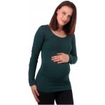 Jožánek těhotenské tričko Johanka dlouhý rukáv lahvově zelené – Zboží Mobilmania