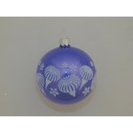 ONREX Vánoční ozdoba skleněná koule fialová ornament pr. 7 cm – Hledejceny.cz