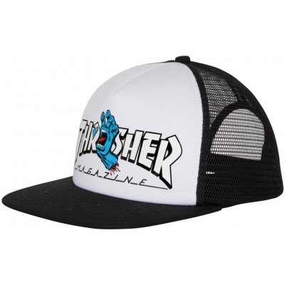 SANTA CRUZ Thrasher Screaming Logo Mesh Trucker High Profile Hat Santa Cruz White/Black – Hledejceny.cz