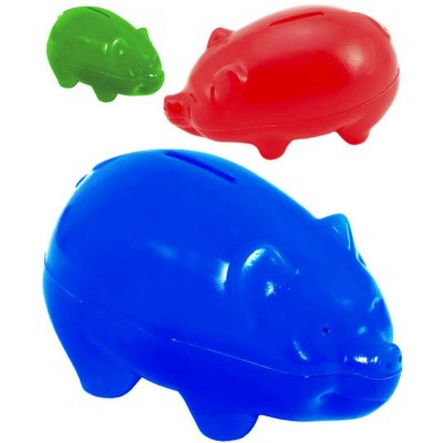 SMĚR Pokladnička dětská kasička prasátko různé barvy plast sm1009 – Zboží Dáma