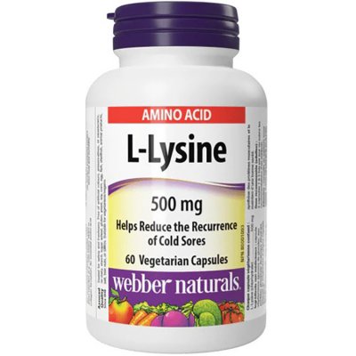 Webber Naturals L-Lysine 500 mg 60 kapslí – Hledejceny.cz