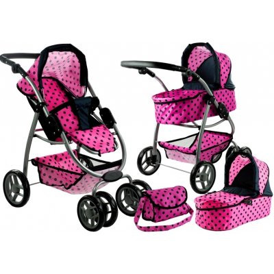 Majlo Toys Alice velký sportovní 3v1 růžový s puntíkama – Zboží Mobilmania