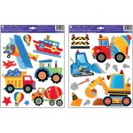 Anděl 10173 Samolepicí pokojová dekorace pro děti stavební stroje ( 33 x 29 cm ) – Zbozi.Blesk.cz