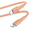 usb kabel Puro (PUUSBCUSBCICONLORA Soft USB-C/USB-C 60 W, 1,5m, oranžový