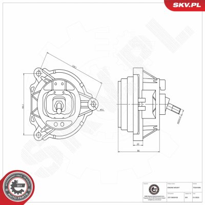 Zavěšení a uložení motoru ESEN SKV 75SKV086 – Zboží Mobilmania