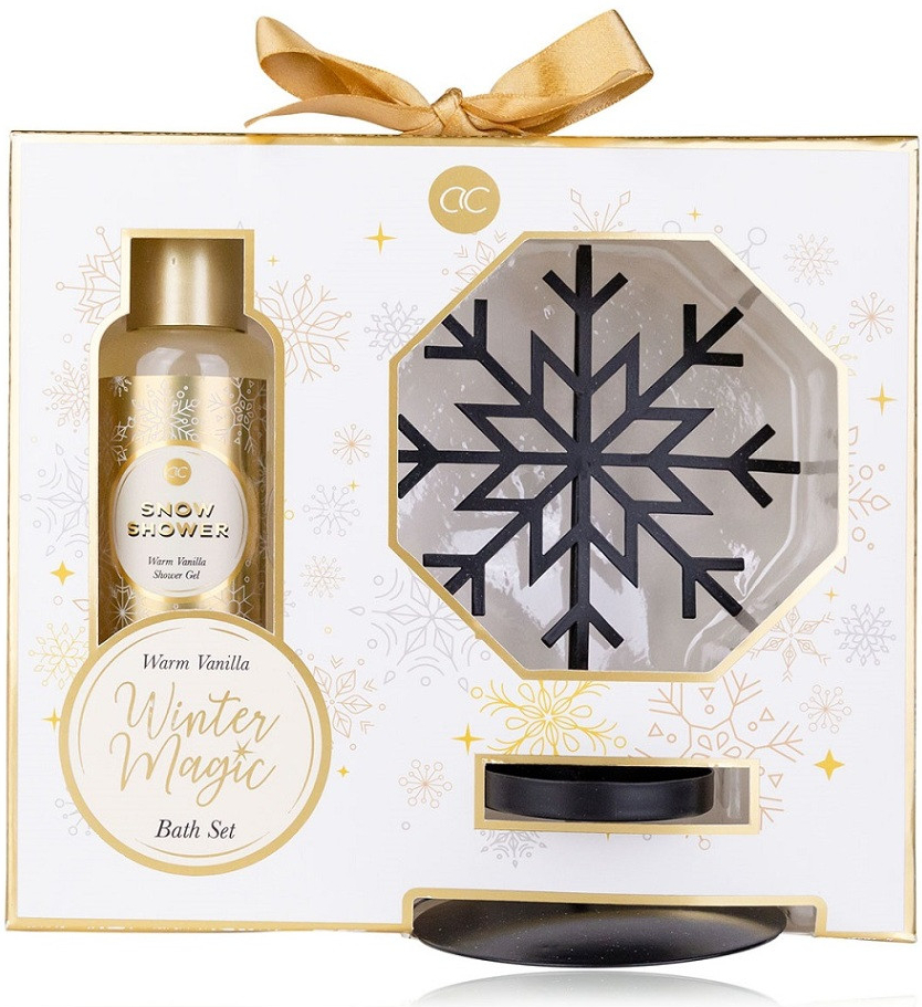 Accentra Winter Magic se svícnem + sprchový gel 100 ml dárkové balení