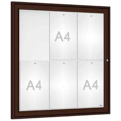 PROCITY Venkovní elegantní vitrína Tradition, 6 x A4, hnědá | Zboží Auto