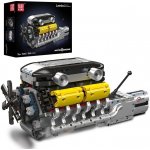 Mould King 10202 Automobilový 12válcový motor LAMBO V12 s převodovkou – Zboží Dáma