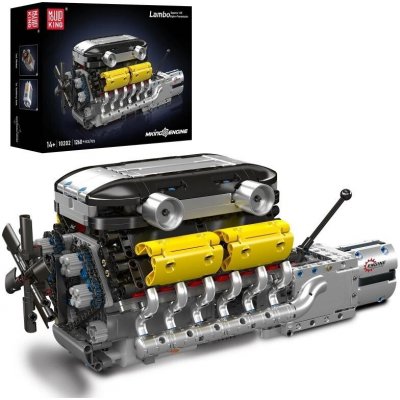 Mould King 10202 Automobilový 12válcový motor LAMBO V12 s převodovkou – Zboží Dáma