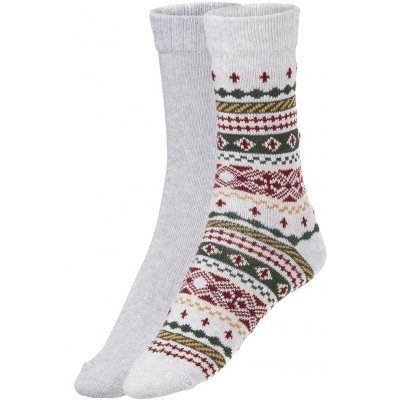 Esmara dámské ponožky 2 páry vzorovaná / světle šedá