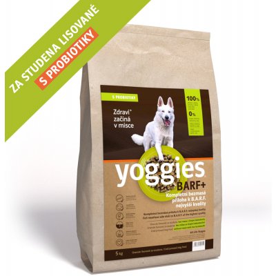 Yoggies BARF+ příloha k syrovému masu granule lisované za studena s probiotiky 90 g – Zbozi.Blesk.cz