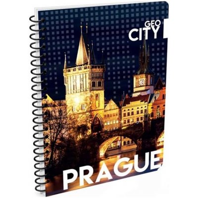 Karton P+P Twin wire blok A6 Soft GEO CITY Prague