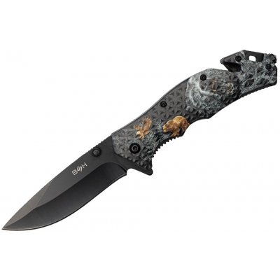 Zavírací záchranářský nůž BSH ADVENTURE medvěd, 21 cm – Zboží Dáma
