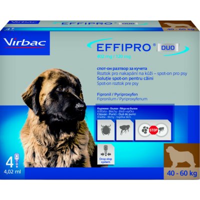 Virbac Effipro DUO Dog XL 40-60kg 4x4,02 ml – HobbyKompas.cz