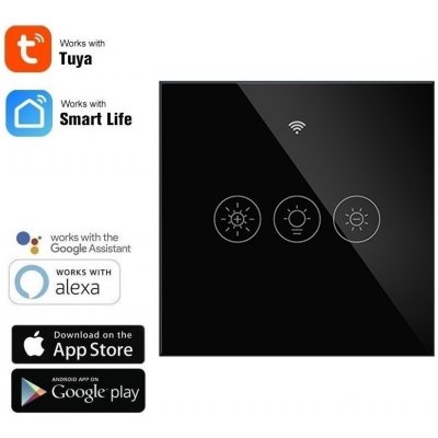 TUYA WiFi+RF stmívač osvětlení AS-WS-EU-D - černý – Zboží Živě
