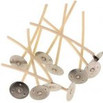 Povoskovaný bavlněný knot na svíčky s plíškem 6cm - sada 10ks | Knoty na svíčky | Knoty pro výrobu svíček – Sleviste.cz