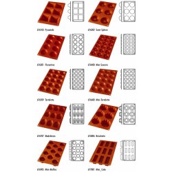 Hendi forma silikonová Madeleines 70x47xV17 mm GN 1/3 70x47xH17mm