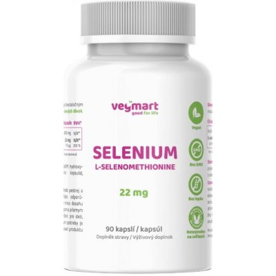 Vegmart Selen L-Selenometionin 22 mg 90 kapslí – Hledejceny.cz